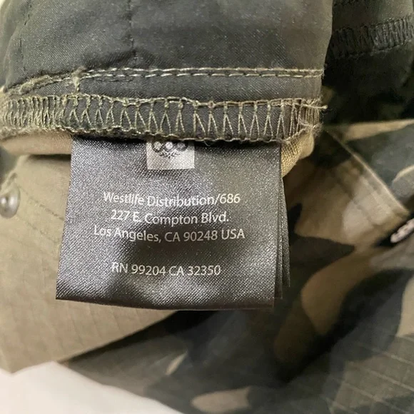 686 Cruiser Gray Camo Cotton Ripstop Wide Leg Tech Pants SZ L - Picture 4 of 10